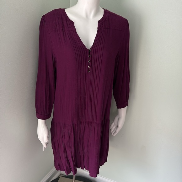 ANTHROPOLOGIE Maeve Galina dress purple sangría - Picture 4 of 7